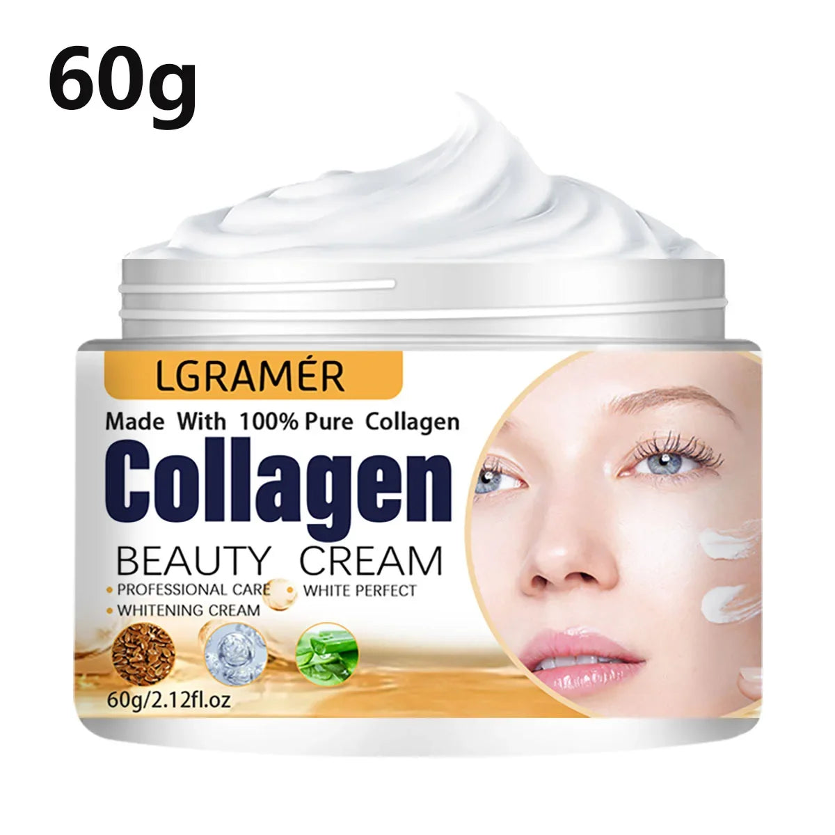 Creme Facial Anti-Rugas com Colágeno para Rosto e Olhos