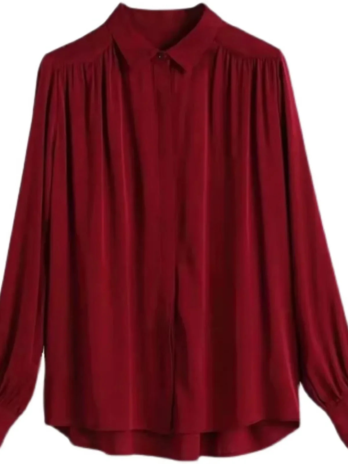 Camisa feminina Chiffon Manga Bufante