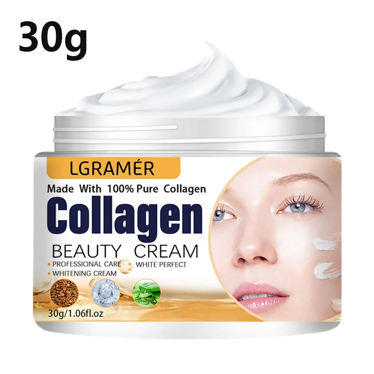 Creme Facial Anti-Rugas com Colágeno para Rosto e Olhos