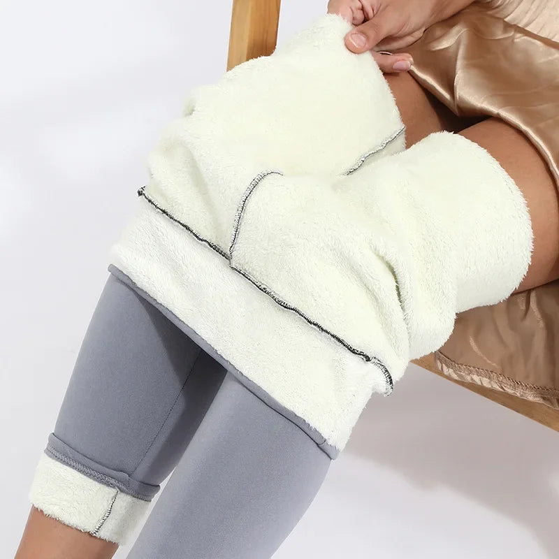 Meia-Calça Térmica Modeladora com Fleece - Legging Quente Elástica para Frio Intenso