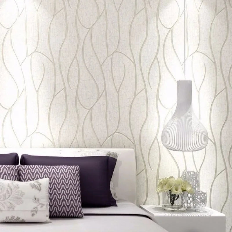 LuxeWall European Wallpaper – 53cm Thickened Striped Design for Contemporary Home Interiors