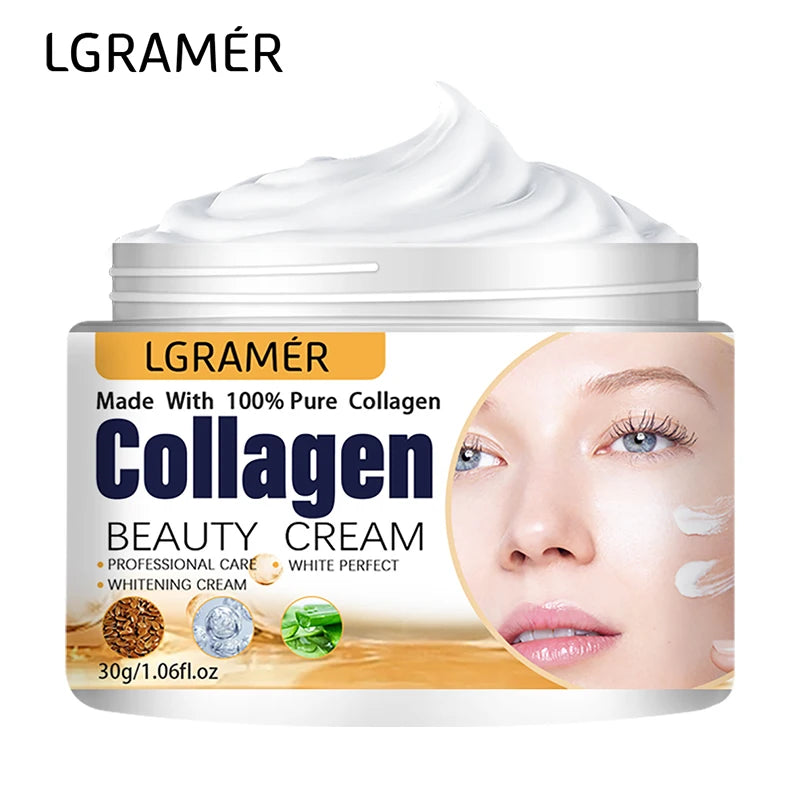 Creme Facial Anti-Rugas com Colágeno para Rosto e Olhos