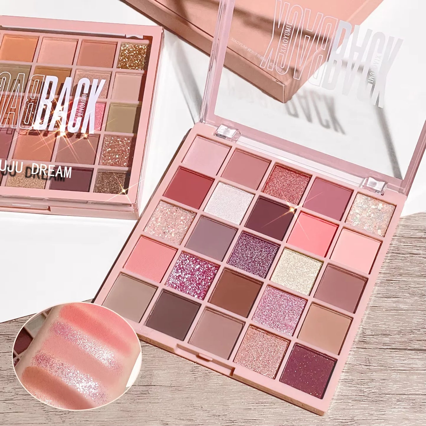 Kit Sombras 25 Cores  Brilho Pérola Tons Neutros Acessível