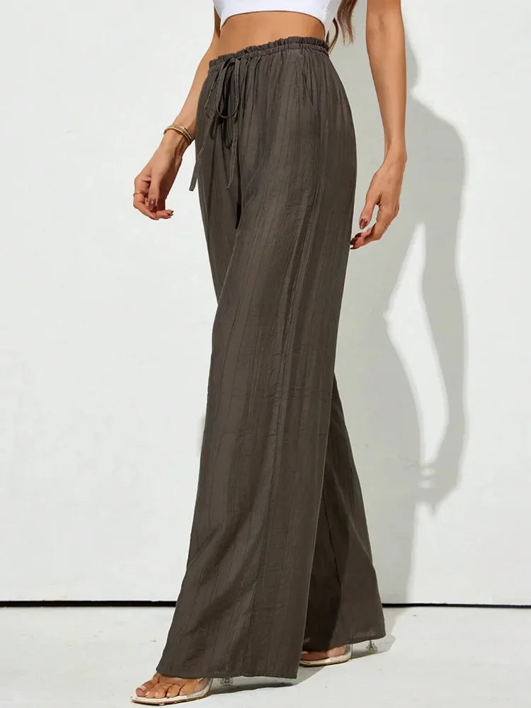 Calça Feminina Texturizada Cintura Alta