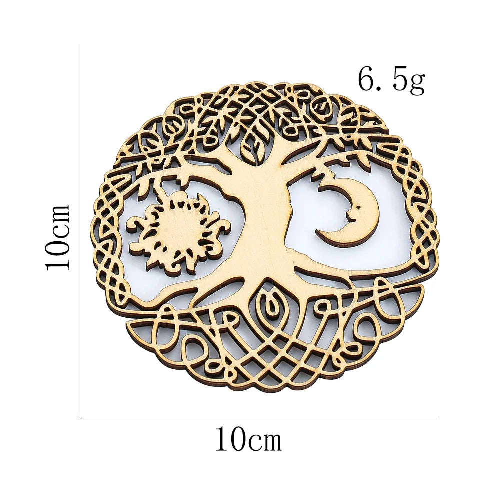 "Mandala Árvore Sagrada Chakras  Madeira Vazado Decorativo"