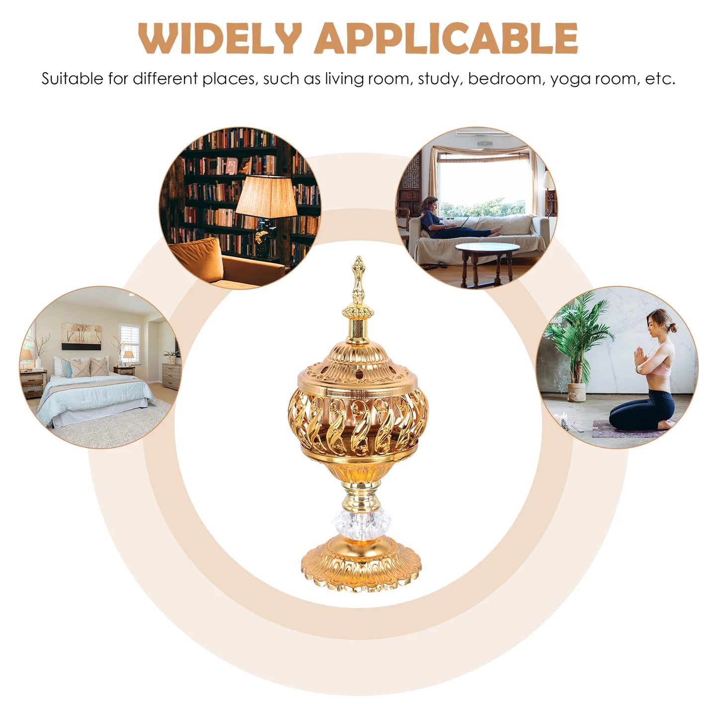 Suporte Cristal Velas Lótus Vintage Difusor Aromas