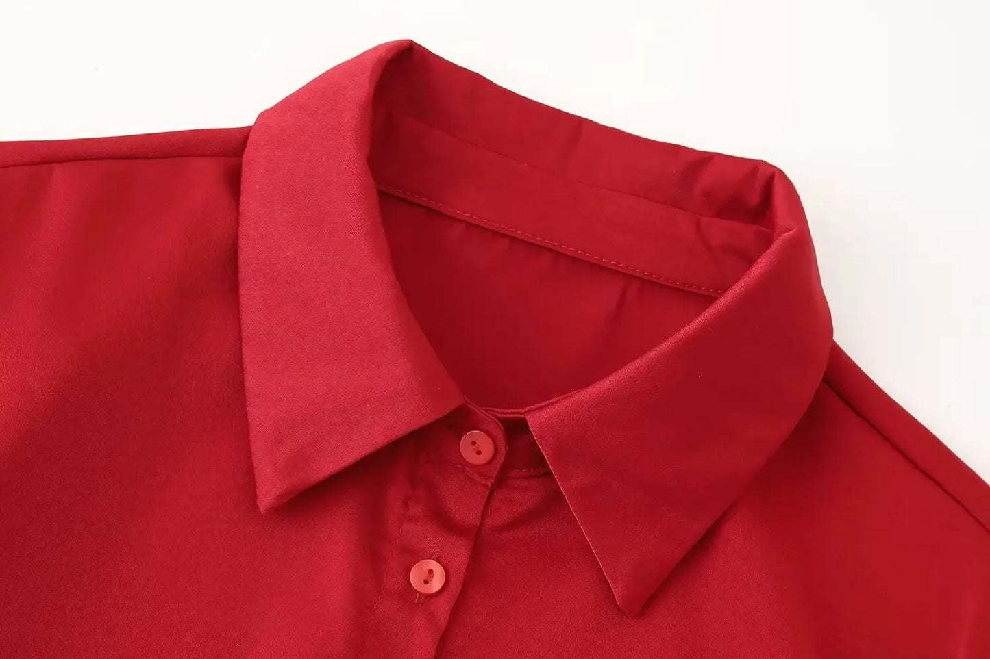 Camisa Feminina Patchwork  Manga Longa Tendência 2025